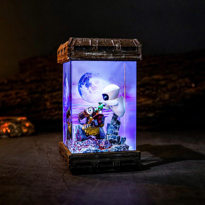 Custom Wall And Eve Epoxy Resin Anime Lamp