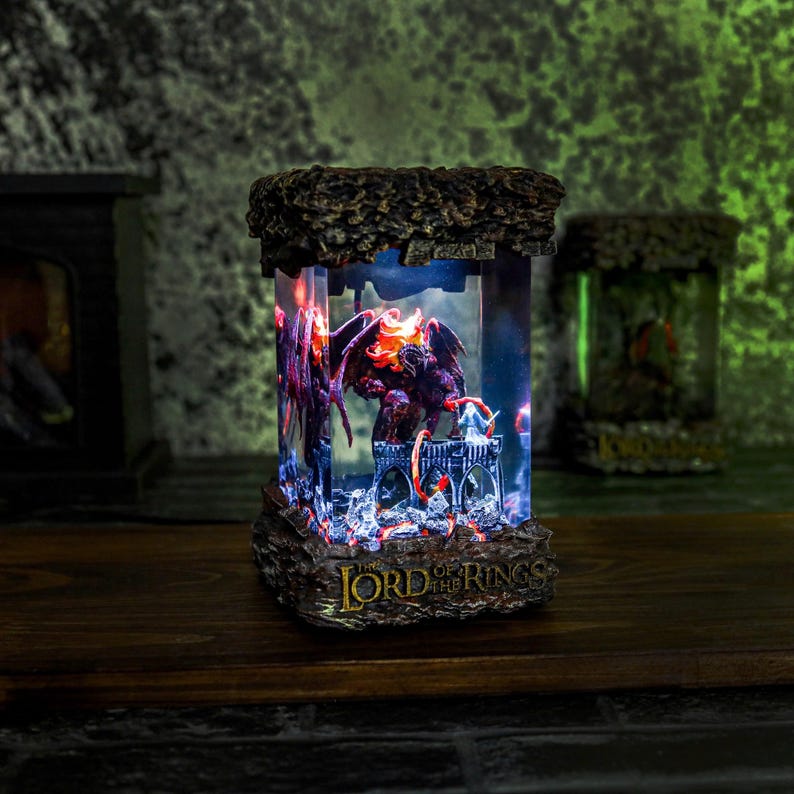 Gandalf Balrog Power Ring Epoxy Resin Lamp