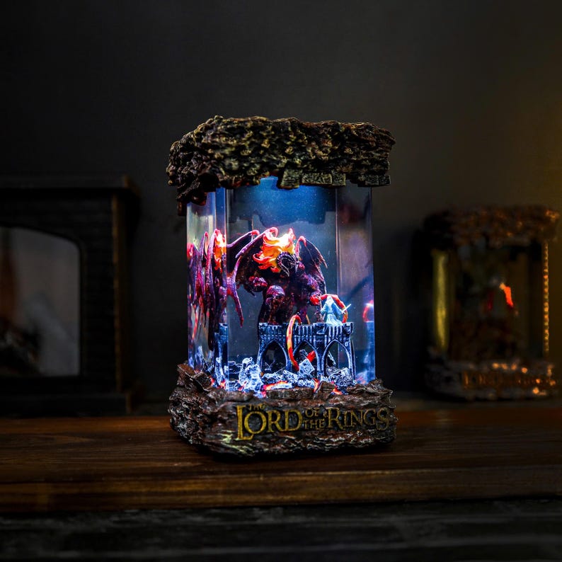 Gandalf Balrog Power Ring Epoxy Resin Lamp
