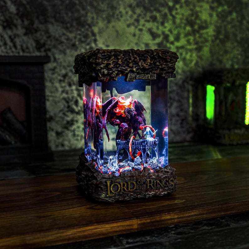 Gandalf Balrog Power Ring Epoxy Resin Lamp