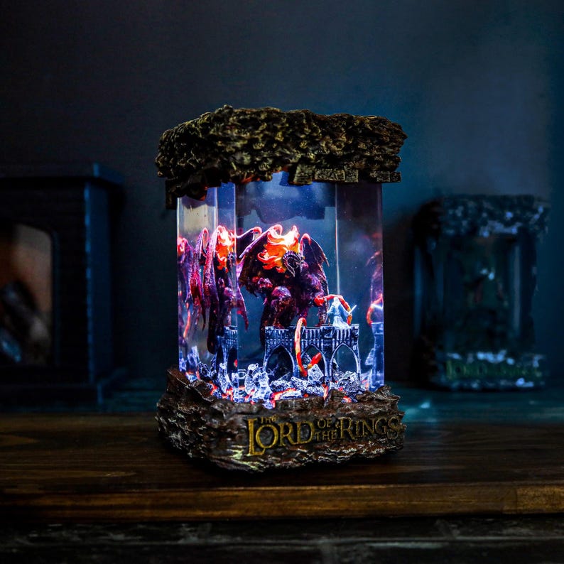 Gandalf Balrog Power Ring Epoxy Resin Lamp