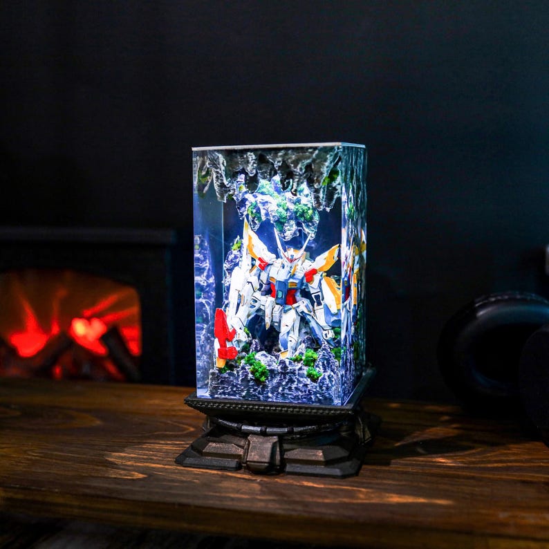 Diorama Gundam Epoxy Lamp Anime Night Light