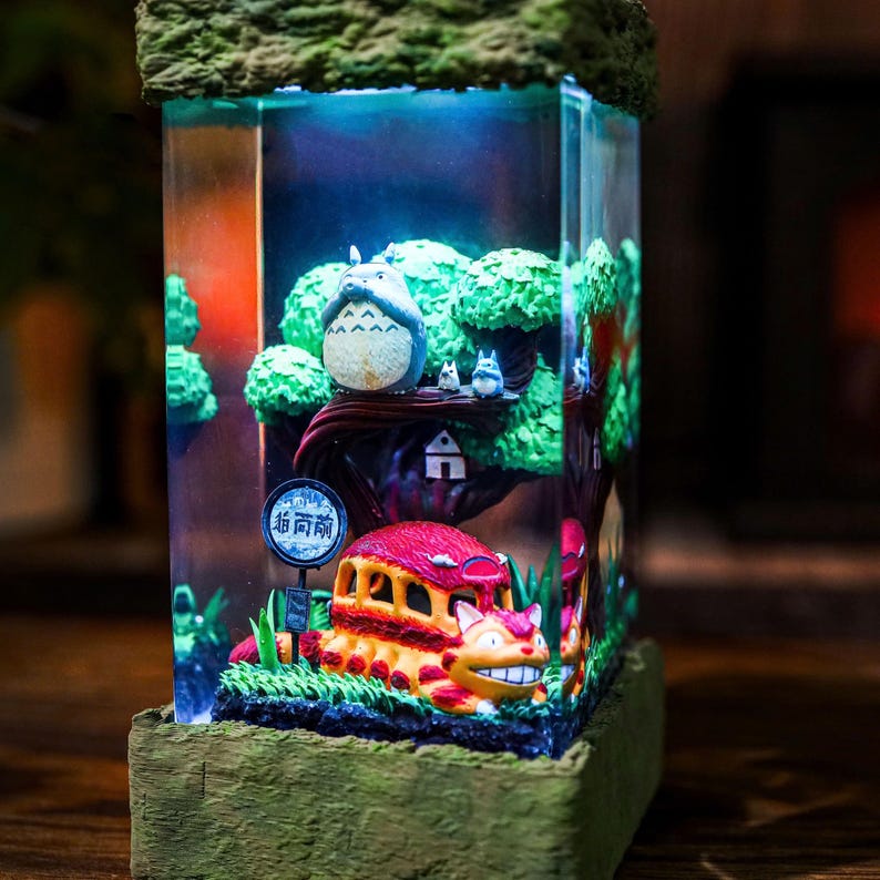 Cute Anime Resin Epoxy Table Lamp Decor