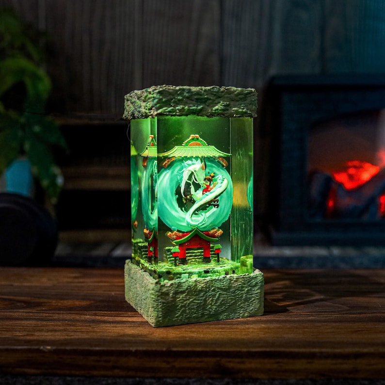Mystery Dragon Anime Resin Epoxy Table Lamp
