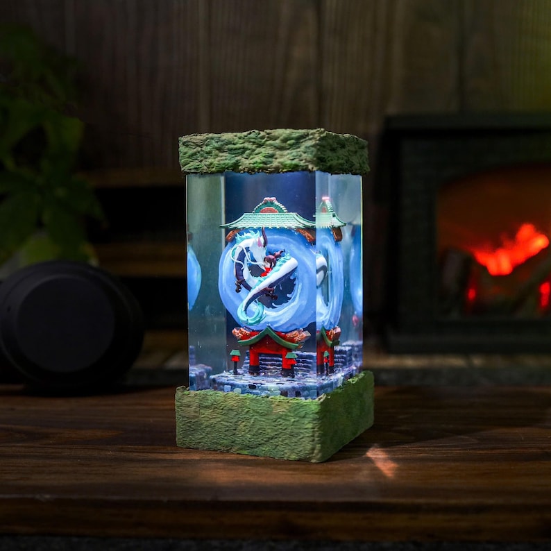 Mystery Dragon Anime Resin Epoxy Table Lamp
