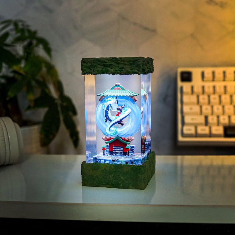 Mystery Dragon Anime Resin Epoxy Table Lamp