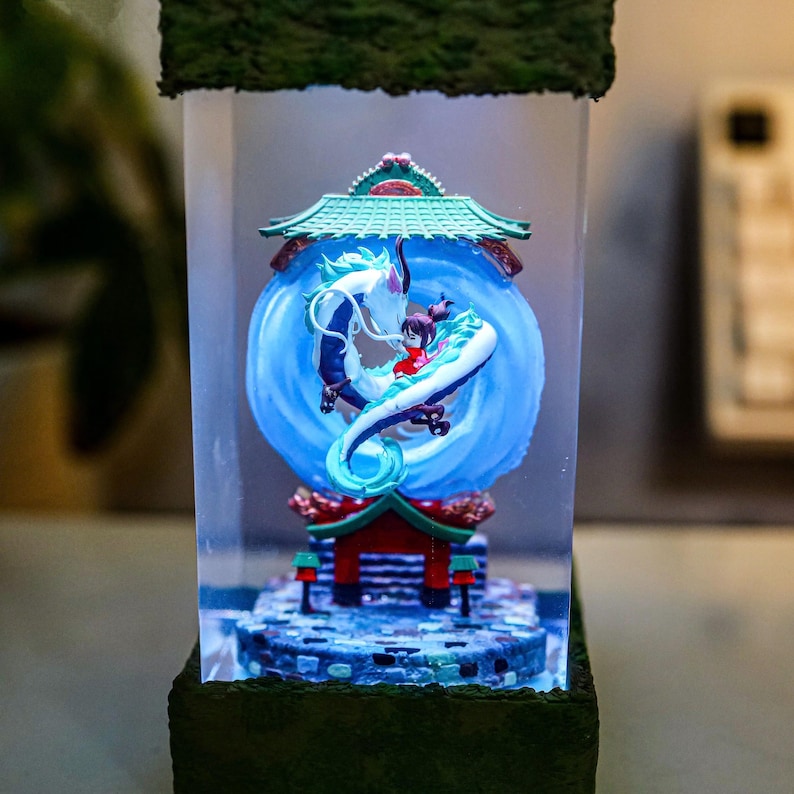 Mystery Dragon Anime Resin Epoxy Table Lamp