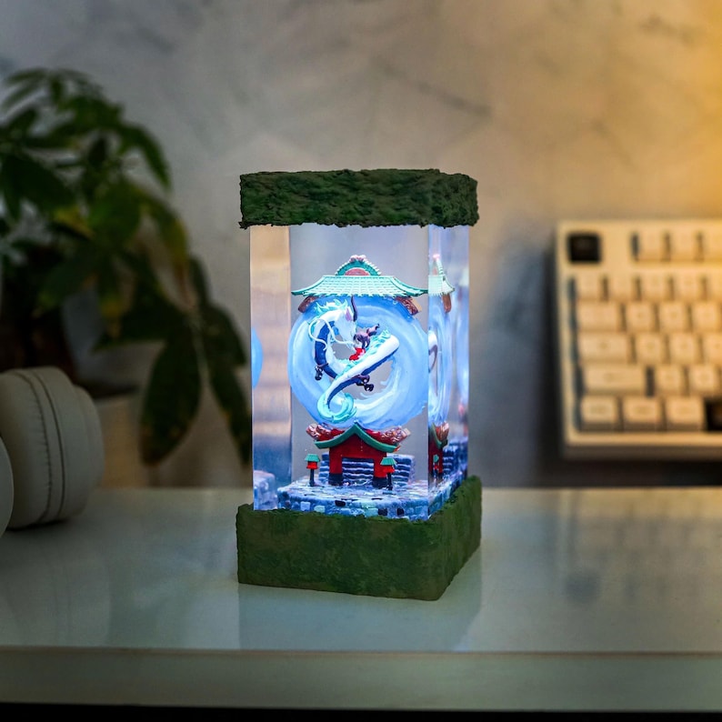 Mystery Dragon Anime Resin Epoxy Table Lamp
