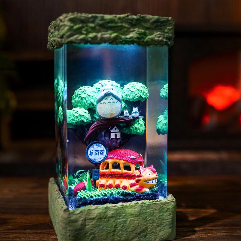 Cute Anime Resin Epoxy Table Lamp Decor