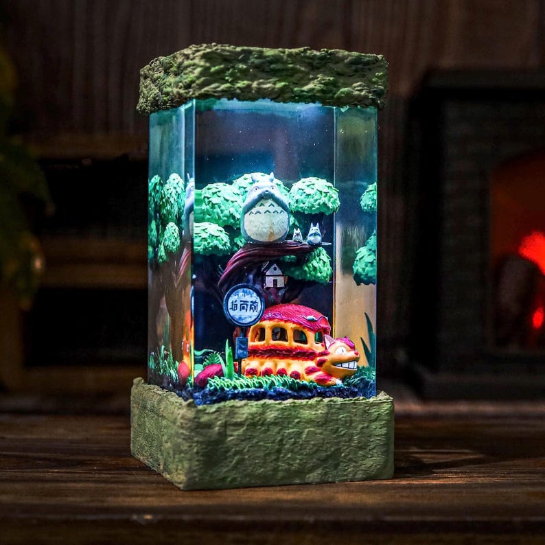 Cute Anime Resin Epoxy Table Lamp Decor