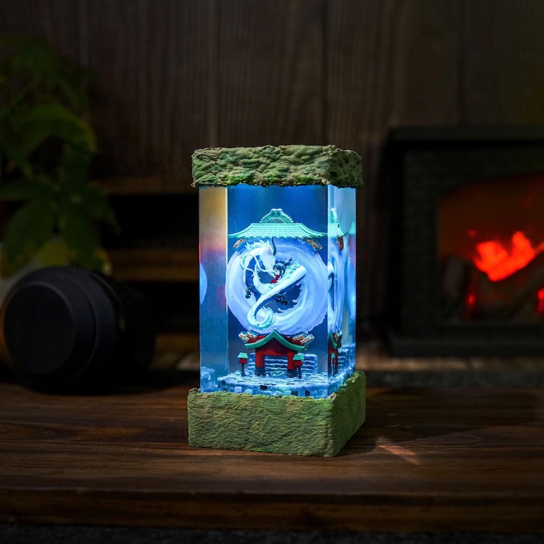 Mystery Dragon Anime Resin Epoxy Table Lamp