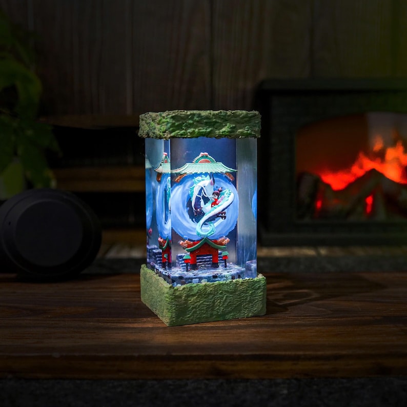 Mystery Dragon Anime Resin Epoxy Table Lamp