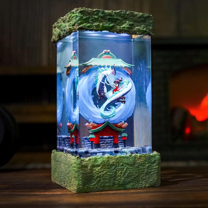 Mystery Dragon Anime Resin Epoxy Table Lamp