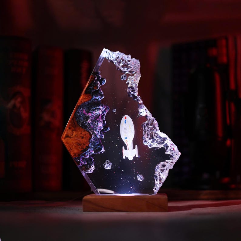 X Wings Star Wars Epoxy Resin Wood Lamp