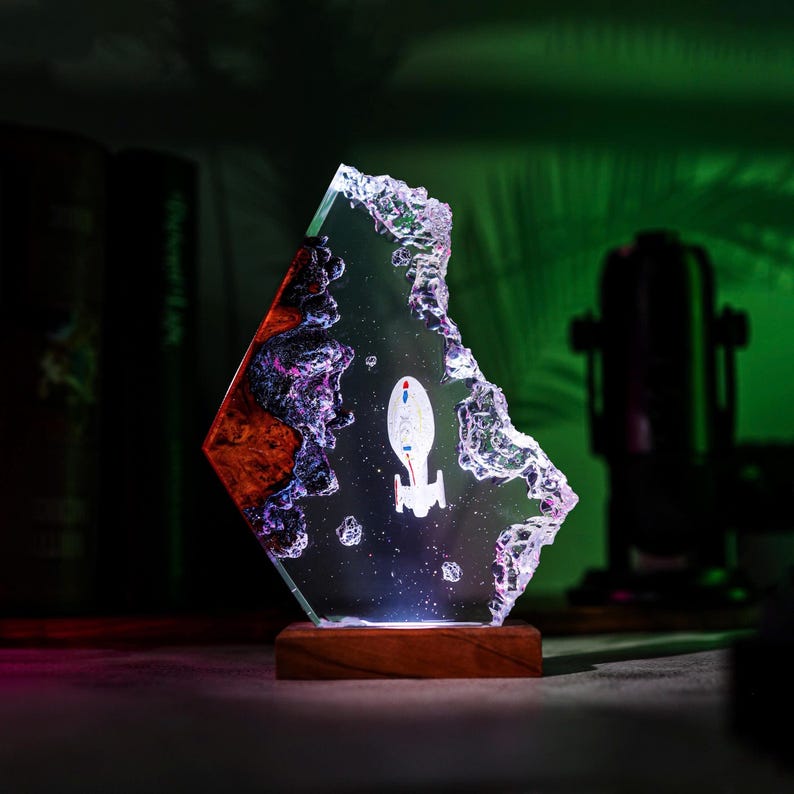 X Wings Star Wars Epoxy Resin Wood Lamp