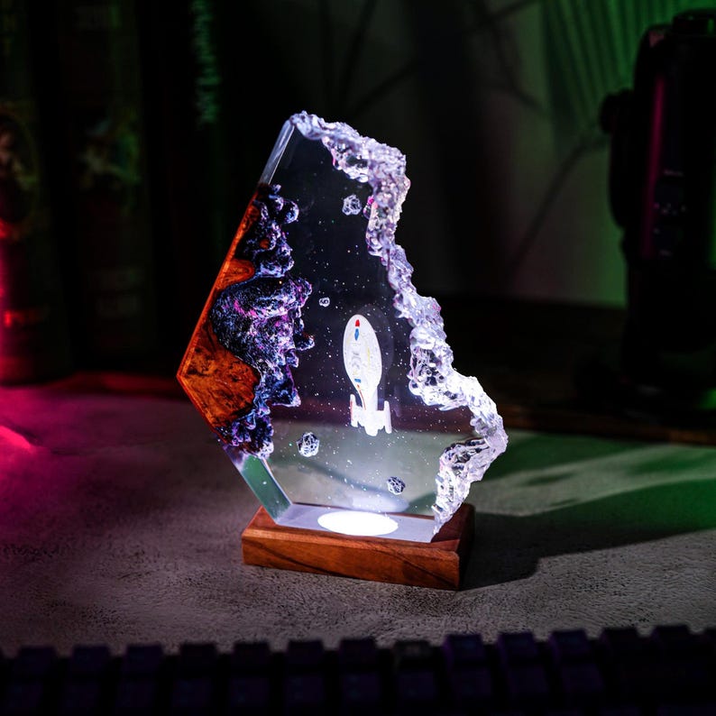 X Wings Star Wars Epoxy Resin Wood Lamp