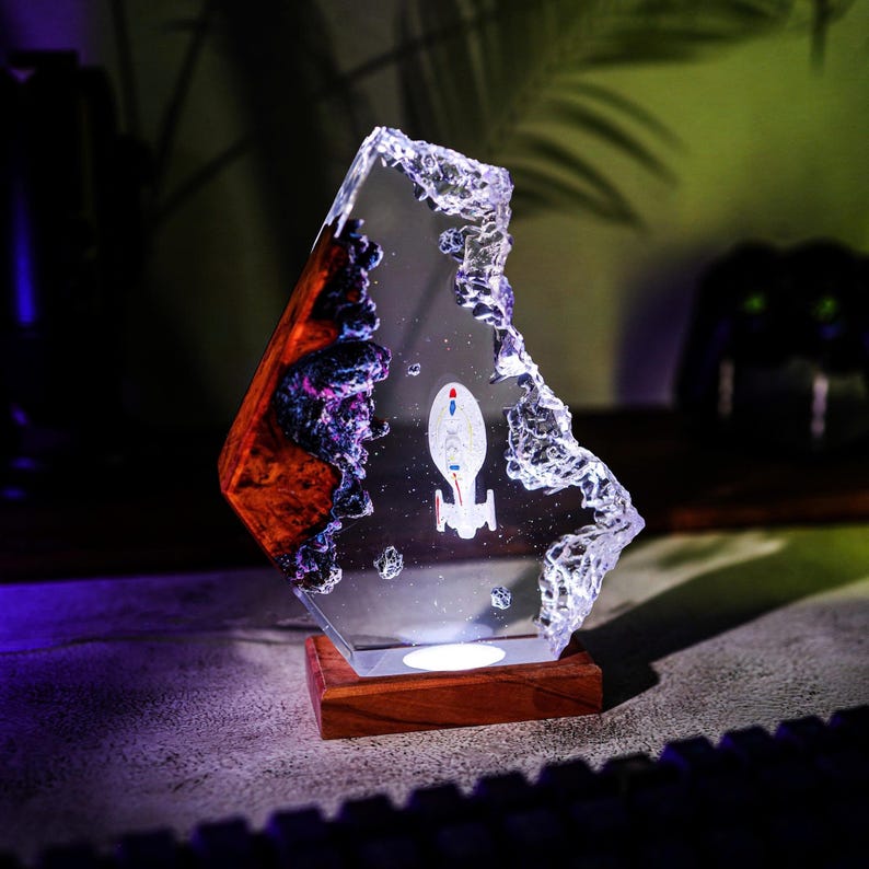 X Wings Star Wars Epoxy Resin Wood Lamp