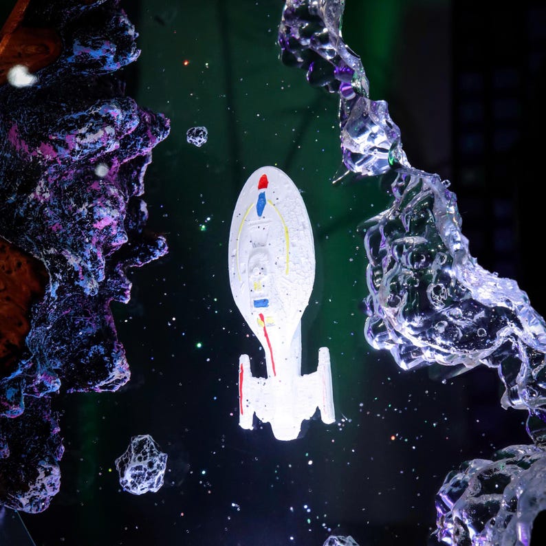 X Wings Star Wars Epoxy Resin Wood Lamp