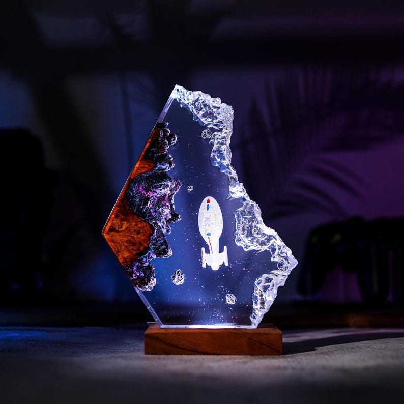 X Wings Star Wars Epoxy Resin Wood Lamp