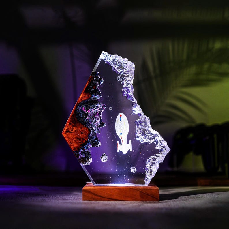 X Wings Star Wars Epoxy Resin Wood Lamp