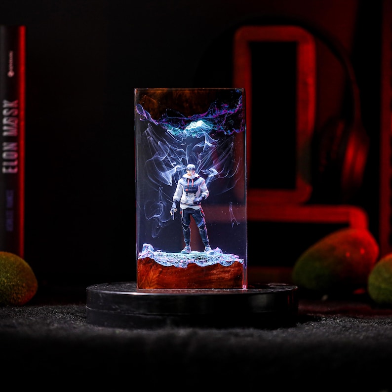 Yoru Valorant Epoxy Resin Lamp Custom Night Light
