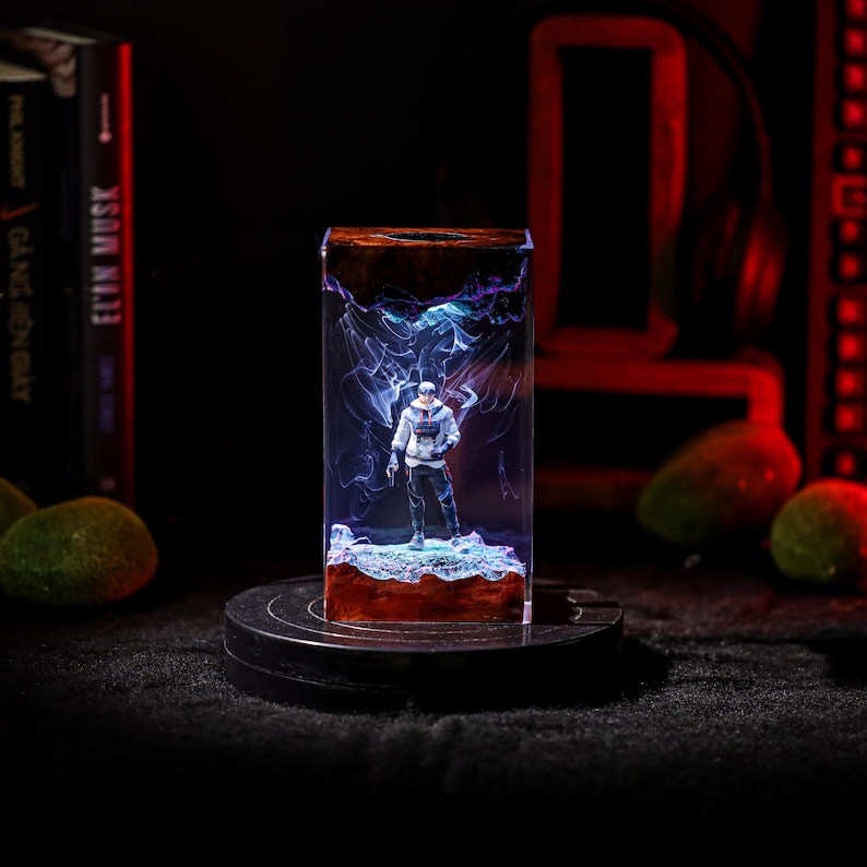Yoru Valorant Epoxy Resin Lamp Custom Night Light