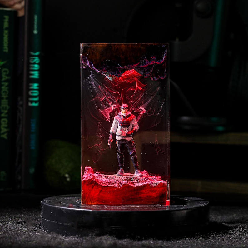 Yoru Valorant Epoxy Resin Lamp Custom Night Light