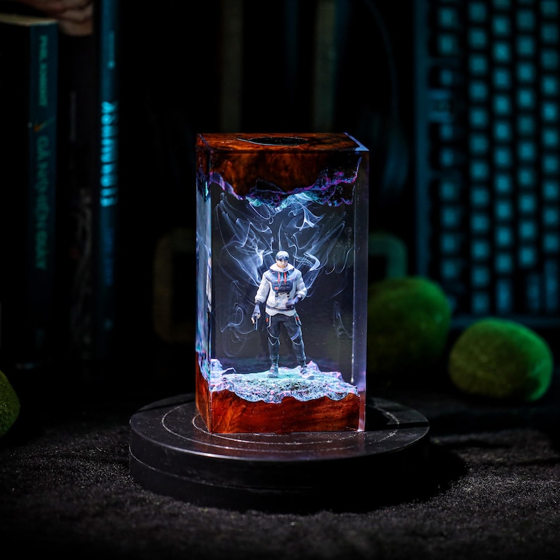 Yoru Valorant Epoxy Resin Lamp Custom Night Light