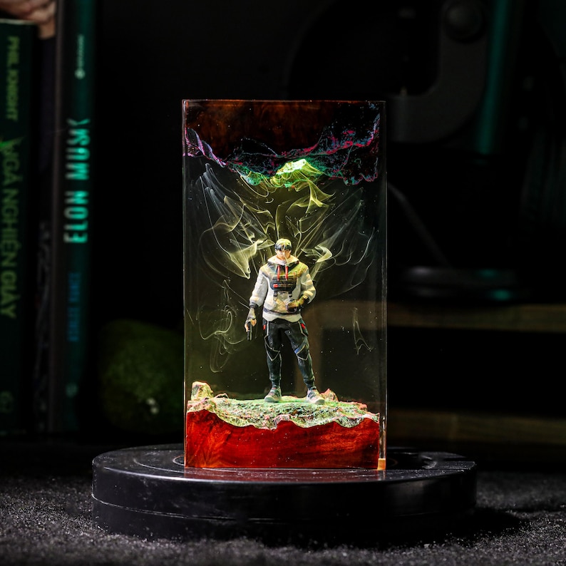 Yoru Valorant Epoxy Resin Lamp Custom Night Light