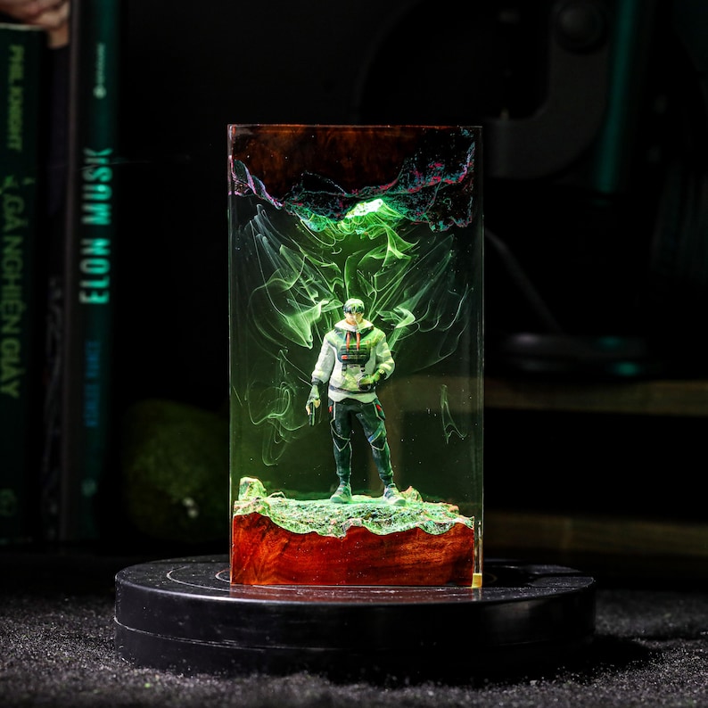 Yoru Valorant Epoxy Resin Lamp Custom Night Light