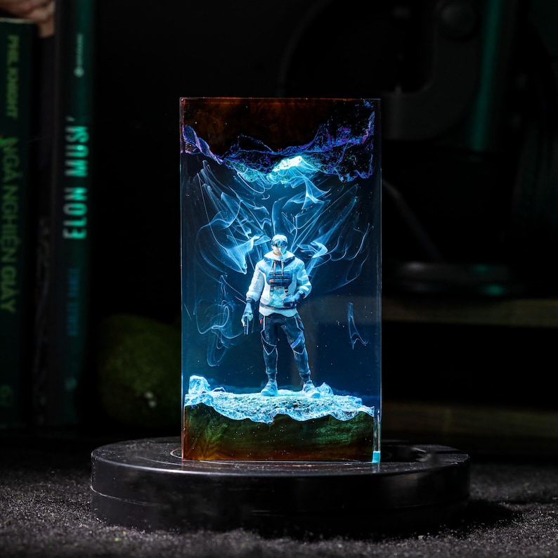 Yoru Valorant Epoxy Resin Lamp Custom Night Light