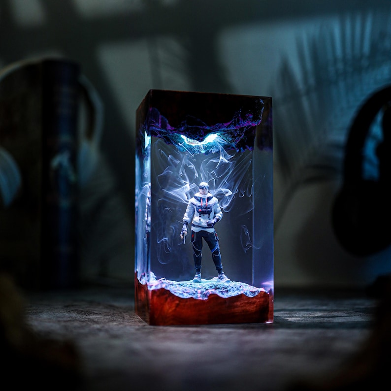 Yoru Valorant Epoxy Resin Lamp Custom Night Light