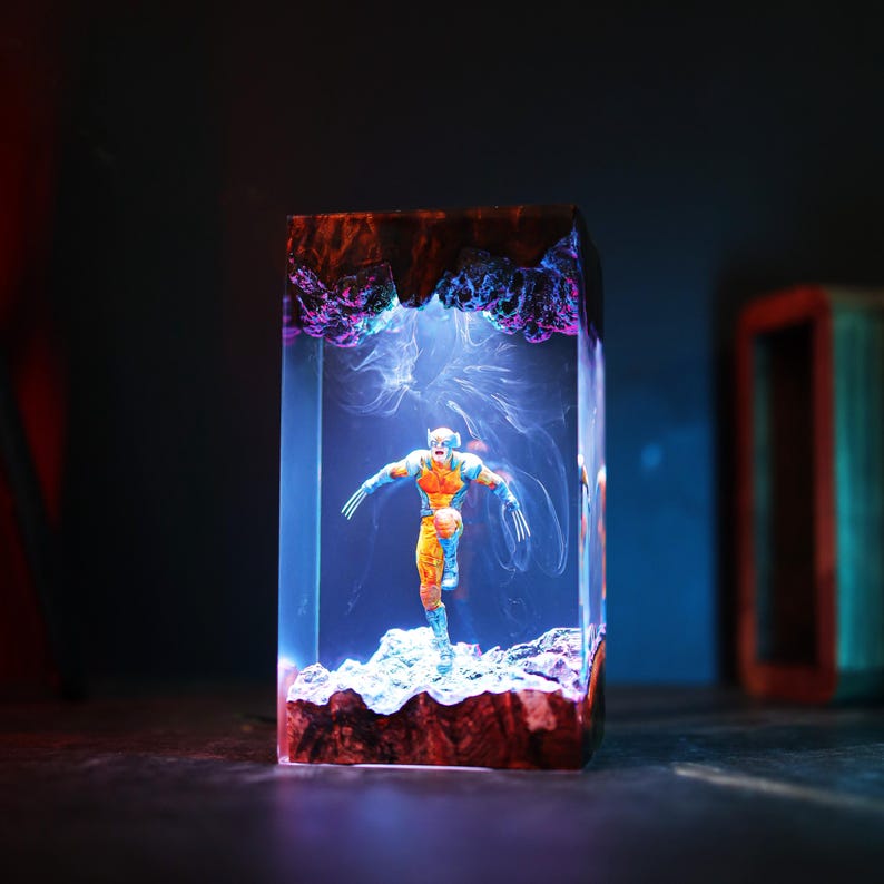 Wolverine Resin Claw Warrior Night Lamp Decor