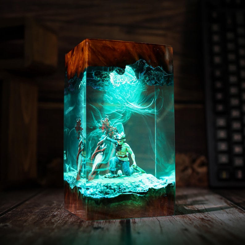 Demon Form Warrior Anti Magic Resin Lamp