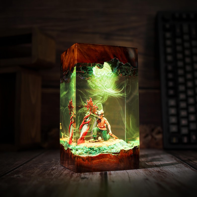 Demon Form Warrior Anti Magic Resin Lamp