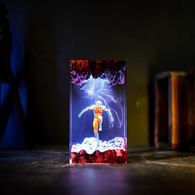 Wolverine Resin Claw Warrior Night Lamp Decor