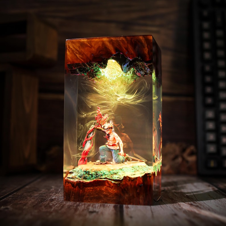 Demon Form Warrior Anti Magic Resin Lamp