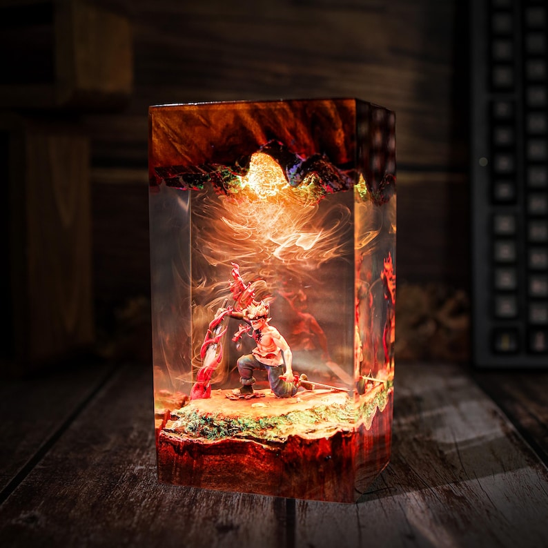 Demon Form Warrior Anti Magic Resin Lamp