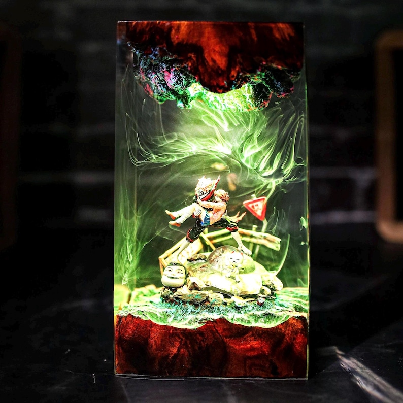 Dandadan Momo Okarun Anime Resin Desk Lamp