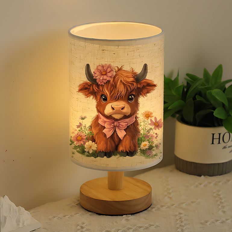 A Modern USB Powered Linen Table Lamp