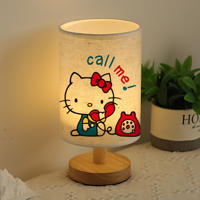 Modern Sanrio USB powered linen lamp with a creative design