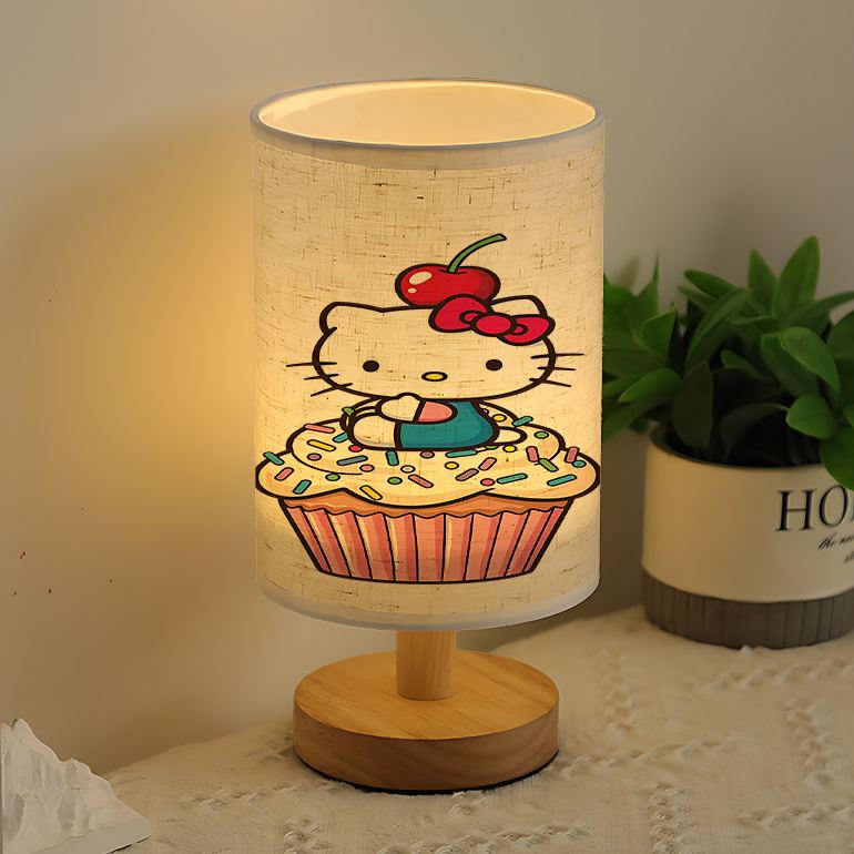 Modern Sanrio USB powered linen lamp featuring Sanrio patterns