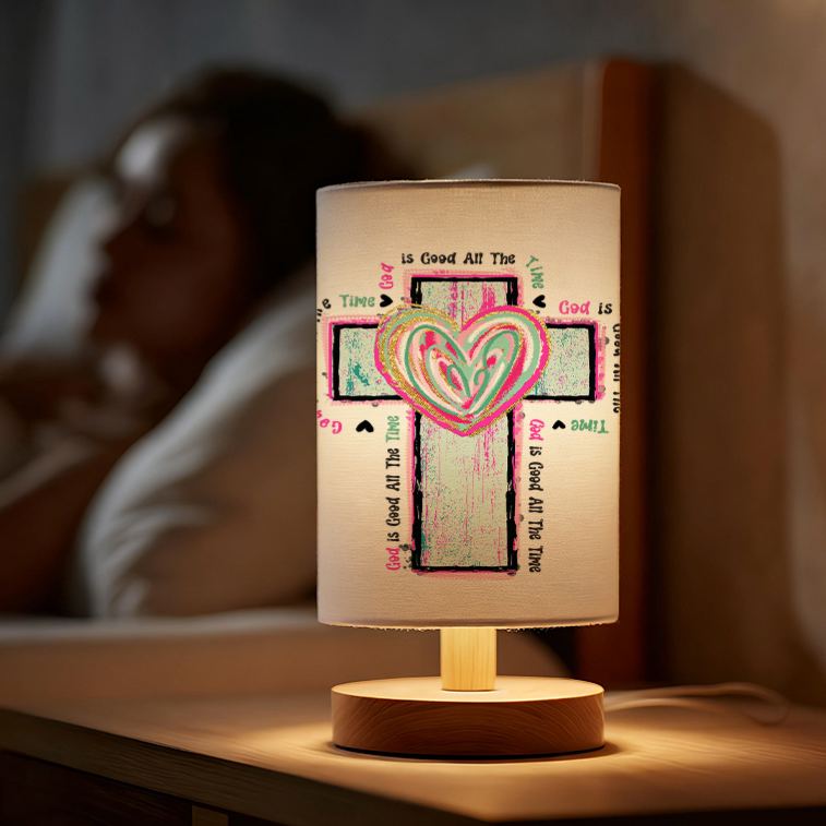 Inspirational Bible Verse Design Linen Table Lamp