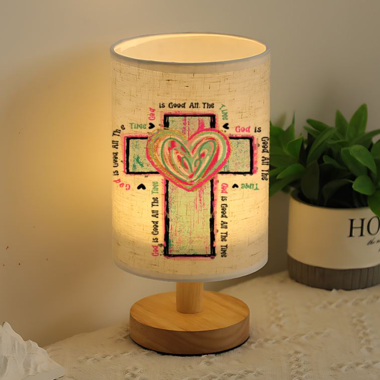 Inspirational Bible Verse Design Linen Table Lamp