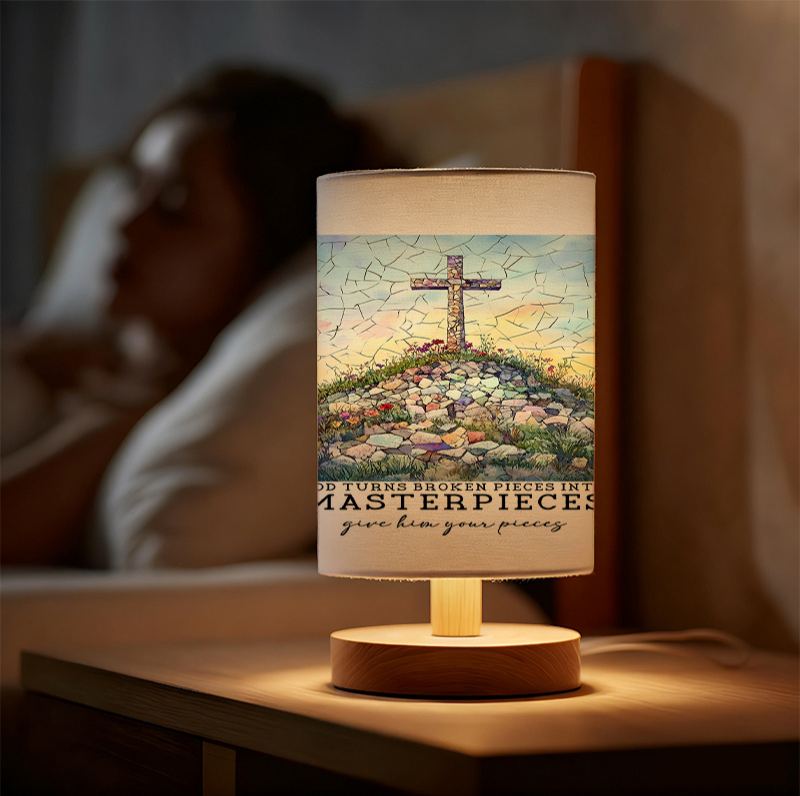 A Modern USB-powered Linen Lamp with a Unique Design and Exquisite Patterns