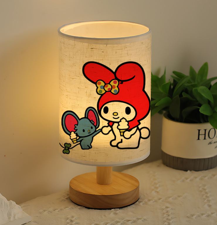  Gift for Family USB-Powered Sanrio Linen Table Lamp