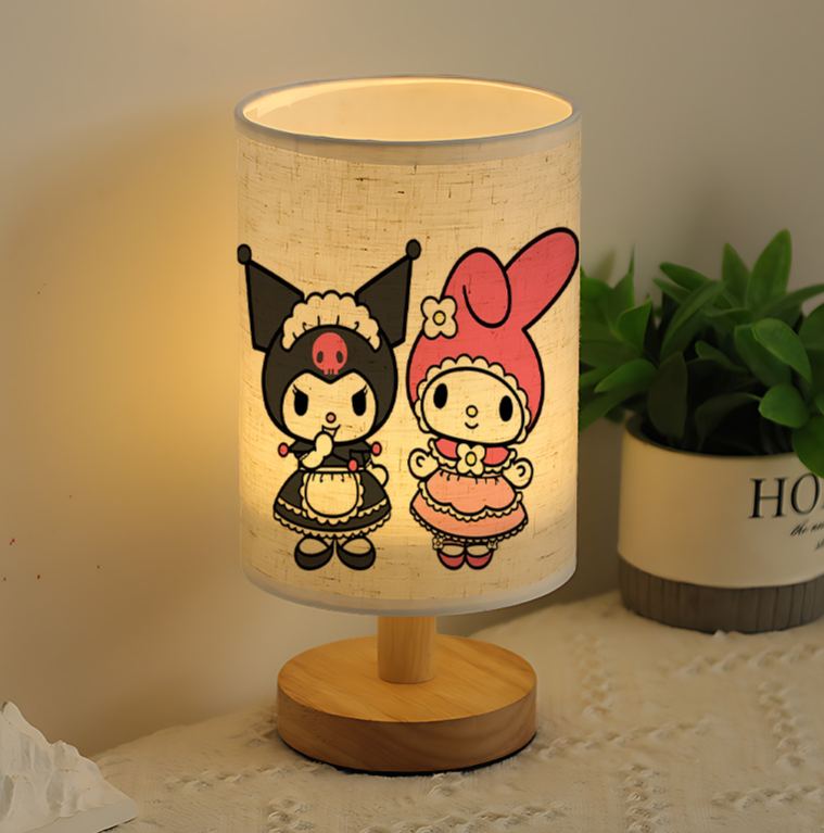 USB-powered Sanrio Linen Table Lamp  Ideal Gift for Family