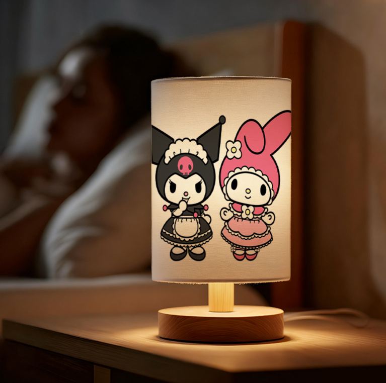 USB-powered Sanrio Linen Table Lamp  Ideal Gift for Family