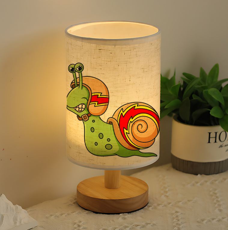 USB-powered Linen Table Lamp Bedroom