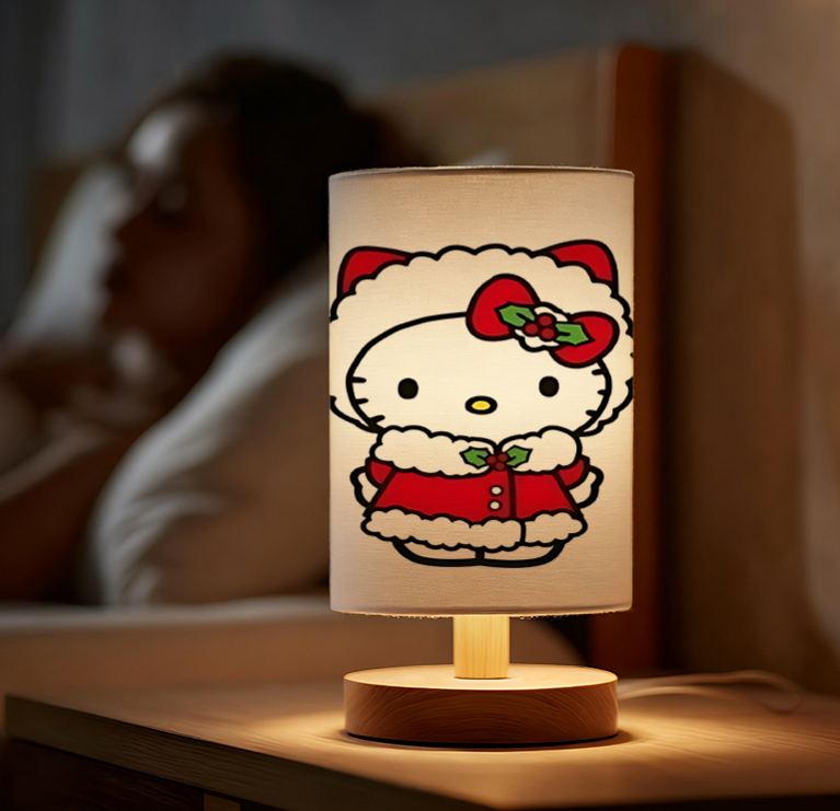 living room USB-powered linen lamp 